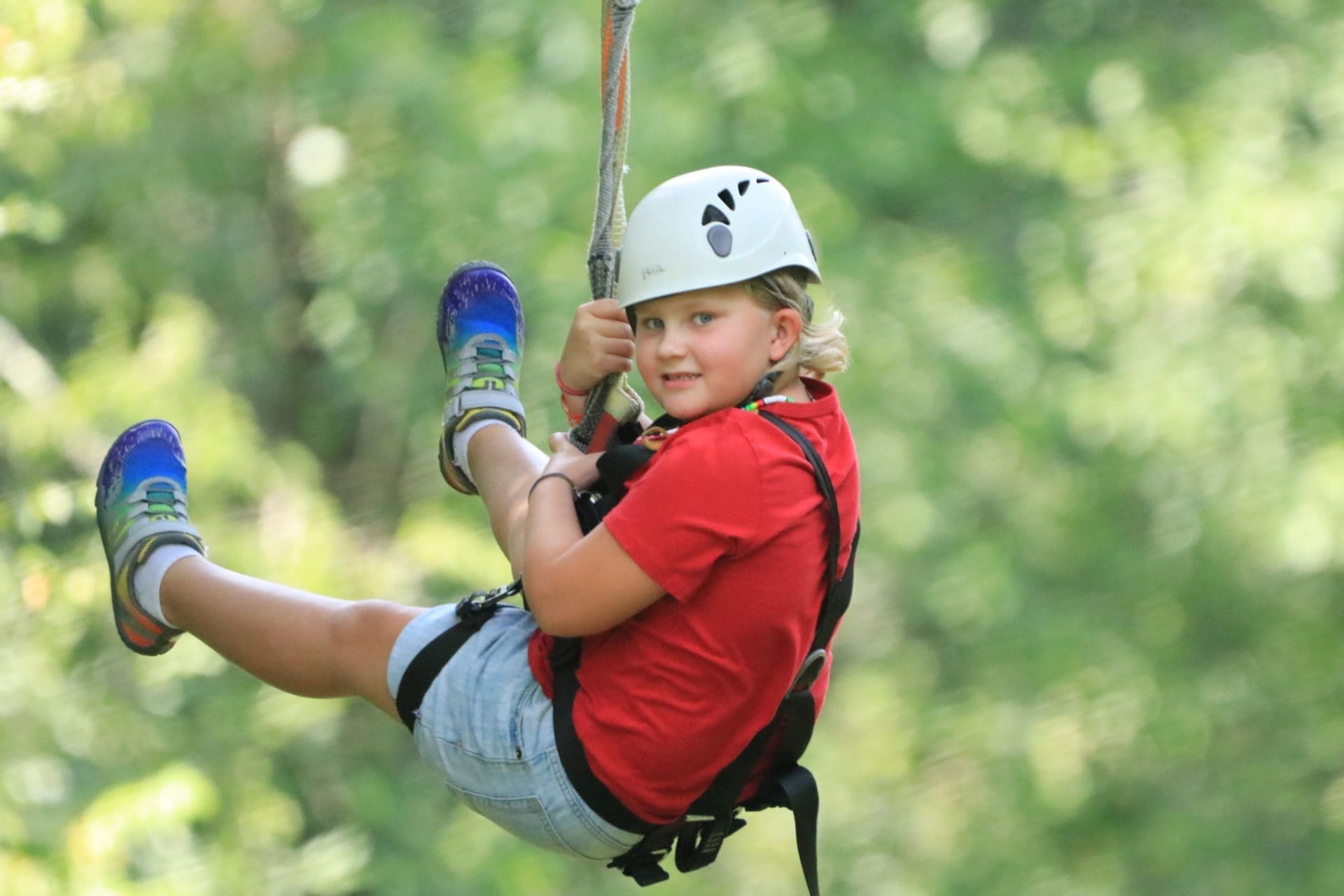 Pigeon Forge zipline canopy tour at Wahoo Ziplines
